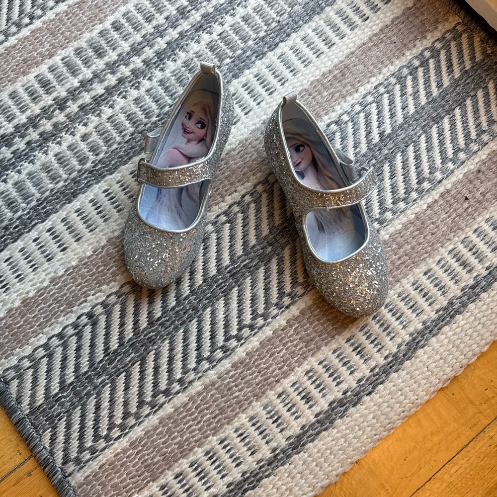 H&M Glittery Silver Kids Dress Shoes